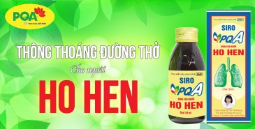 Siro PQA Ho hen - Tinh hoa dược liệu quý, hỗ trợ giảm ho hen, hen suyễn